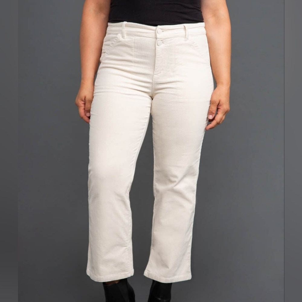 8 Tribal Cream Corduroy Straight Leg Pants